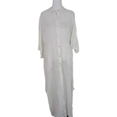 Robin Piccone Michelle Cuello Mandarín Encubrimiento Caftán Talla S Gauzy, Playa, Casual Foto 1 de 4