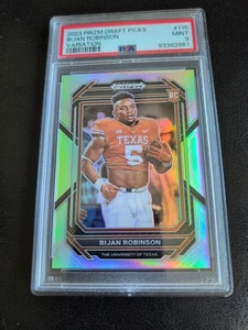 2023 Panini Prizm Draft Picks Bijan Robinson RC Variante Argento SP #115 PSA 9 - Foto 1 di 2