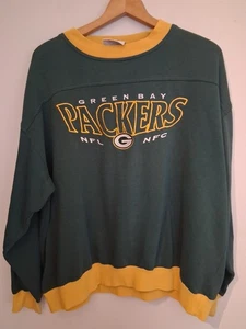 Vintage Green Bay Packers Sweatshirt Men’s XL Green NFL 90s Crewneck Lee Sport - Picture 1 of 5