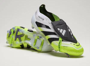 adidas Predator Elite Fold Over Tongue Firm Ground Boots JI1092 White Men's Size - Picture 1 of 8