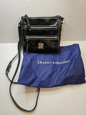 Disney Dooney & Bourke Sketch Icon Leather Crossbody Handbag Black - Image 1 of 4