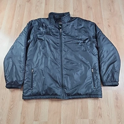LL Bean Jacket Men’s Size XLT Black Puffer Quilted Grid Full Zip Coat Full Zip - Image 1 of 4
