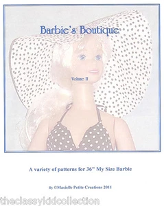BARBIE'S BOUTIQUE II Original 36" Fits My Size Barbie Patterns Lingerie - Picture 1 of 12