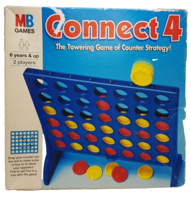 Connect 4 Vintage Counter Strategy Game MB Games 1996 Hasbro - Image 1 of 4