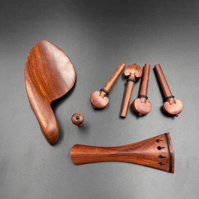 1 juego de accesorios de violín 4/4, pieza de cola, reposabrazos, clavijas, pieza de instrumento musical Foto 1 de 4