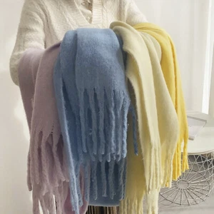 Womens Mens Scarf Tassel Thicken Blanket Warm Wrap Shawls Winter Outdoor Scarve} - Picture 1 of 25