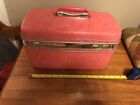 Vintage Samsonite Silhouette Cosmetic Train Case Suitcase Hot Pink Mottled