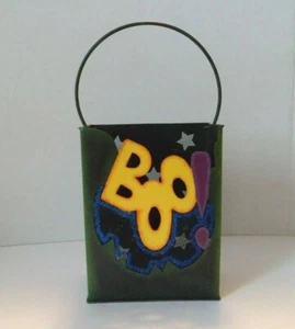 Halloween Tin Luminary candle Holder Boo - Picture 1 of 7