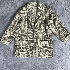 Nortstrom Men's Vintage Hipster Button Front Fleece Jacket XL Arctic Print - Picture 1 of 17