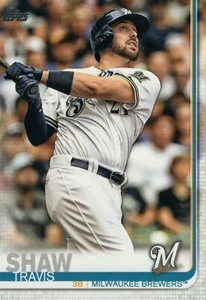 #676 Travis Shaw Milwaukee Brewers 2019 Topps Series 2 Baseball Card GAL - Picture 1 of 2