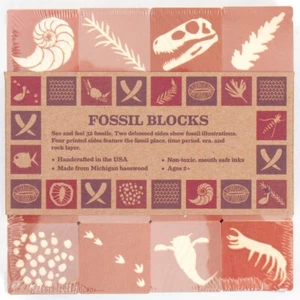 UNCLE GOOSE 32 Wooden Fossil Blocks NEW SEALED - Picture 1 of 2
