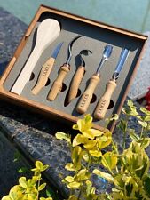 Complete Spoon Carving Set with Blank of Spoon STRYI Profi Woodworking Chisels