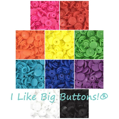 100 sets KAM Plastic Snaps: Size 20 T5 Plastic Snap Buttons No Sew Sewing Crafts - Image 1 of 4