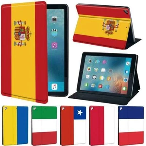 For Apple iPad Air 1/2/3/4/5 - National Flag PU Leather Stand Tablet Cover Case - Picture 1 of 35