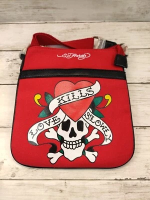 Y2K Deadstock Ed Hardy Red Shoulder Bag - Image 1 of 4