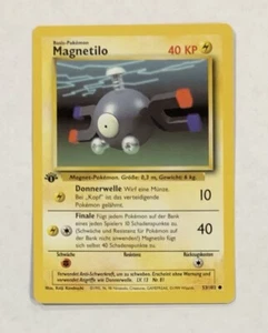 Pokémon MAGNEMITE MAGNETTILO Card 53/102 German 1st Edition Base Set Common - Picture 1 of 2