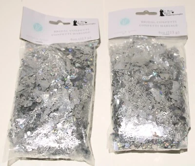 Victoria Lynn Novia Plata Confeti Boda Mesa Decoración 8oz Foto 1 de 3