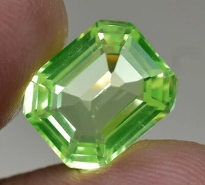7.65 CT Natürlich Grün Peridot Smaragd Form VVS Pak Edelstein Agl Zertifiziert - Bild 1 von 7
