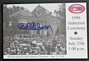 Bob Gibson (d.2020) Cardinals Autographed Signed HOF Induction 4x6 Postcard JSA - Picture 1 of 5