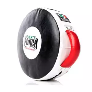 Punch Boxing Escudo Redondo Mexicano ROJO Suave/Negro Duro - Imagen 1 de 3