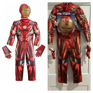 Disney Store Ironman Muscle Deluxe Light Up Costume Child Small 5 6 Avengers New - Picture 1 of 15