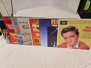 Lot 7 Elvis Presley Vinyl Records Lp, King Creole, Moody Blue, Christmas, Golden - Picture 1 of 16