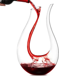 Wine Decanter,Red Wine Carafe,Wine Aerator,100% Hand Blown Lead-Free Crystal ... - Picture 1 of 1
