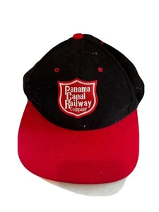 Panama Canal Railway Company Red White Black Adjustable Hat Cap - Picture 1 of 5