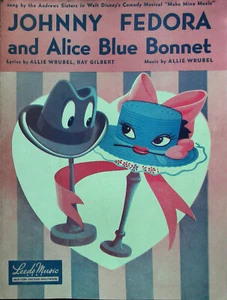 Johnny Fedora and Alice Blue Bonnet Vintage Sheet Music - Disney 1945 - Picture 1 of 1
