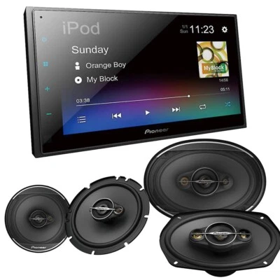 Pioneer DMH-342EX 6.8" Bluetooth  AM/FM Car Stereo 320W 6.5" & 450W 6x9" Speaker - Image 1 of 4