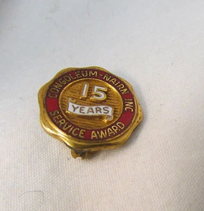 1/10K GF ~ Congoleum - Nairn 15 Years Service Award Pin ~ Rare & Vintage - Picture 1 of 6