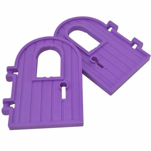 2 NEW LEGO Door 1 x 4 x 6 Round Top Window and Keyhole, med Lavender - Picture 1 of 1