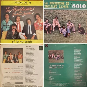 LA REVOLUCION DE EMILIANO ZAPATO 2 x RECORD LOT 7" 45 MEXICO EX-NM psych rock - Picture 1 of 5
