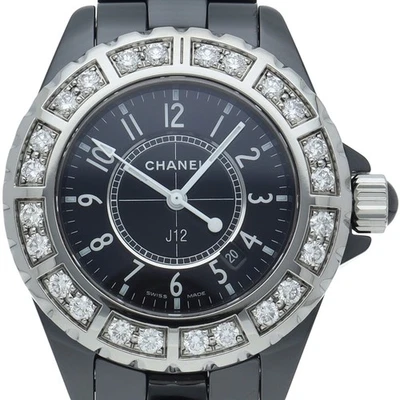 CHANEL J12 Watch 33mm Large Diamond Bezel H1173 ceramic mensWatch black USED - Image 1 of 4