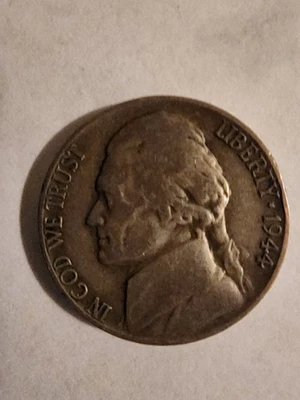 1944 Wartime WWII Jefferson  Silver Nickel Coin Uncirculated - Image 1 of 4