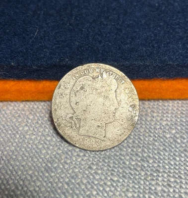 (#101891) Barber Quarter: 1893.  poor.  Filler. - Image 1 of 2