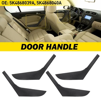 Cubierta de manija de puerta interior 4 piezas para Volkswagen Golf GTI MK6 2009-2013 delantera trasera Foto 1 de 4