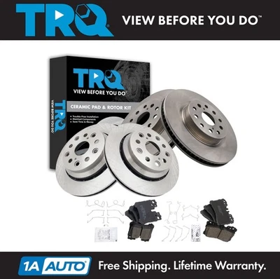 Kit de pastillas de freno y rotor de cerámica TRQ para Lexus LS460 2007-2017 Foto 1 de 4