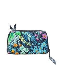 Vera Bradley Wallet Ribbons Midnight Blues Zip Around Bifold Floral 7.5”x4.5” - Afbeelding 1 van 5