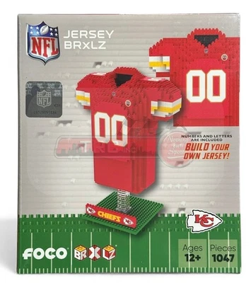 Kansas City Chiefs NFL BRXLZ Jersey Conjunto de bloques de construcción 3D Foto 1 de 4
