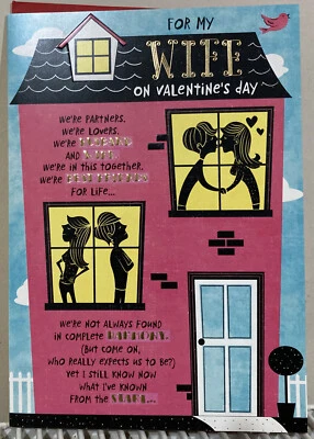 Valentines Day Card ‘For My Wife’ Hallmark Card (standard size) 23x16cm - Image 1 of 4