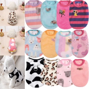 Pet Fleece Clothes Puppy Dog Jumper Sweater Small Yorkie Chihuahua Cat Outfit - Picture 1 of 32