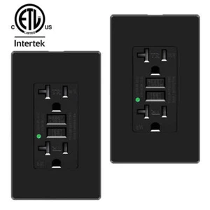 Paquete de 2 tomas de corriente GFCI 20 amperios resistente a la intemperie TR enchufe de pared EE. UU. ETL NUEVO - Imagen 1 de 11