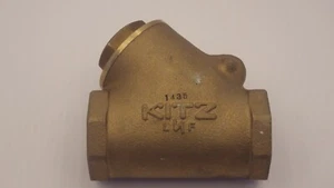 KITZ BRONZE SWING CHECK VALVE 1-1/2" THREADED 200 WOG LEAD FREE NNB - Picture 1 of 3