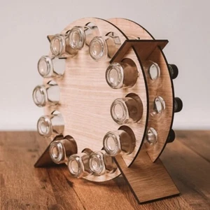 Weihnachts Adventskalender Countdown 24 Holz Weihnachtsbaum Mini Alkohol Ha - Bild 1 von 6
