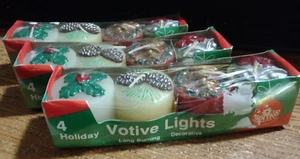 12 Vintage Votive Candles Christmas Theme Santa's Favorites 54 Designs NIB - Picture 1 of 6