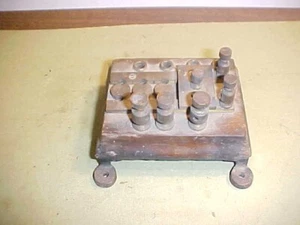 Antique Earlier Cast iron & wood Manual Telegraph Switching Board - Photo 1/5