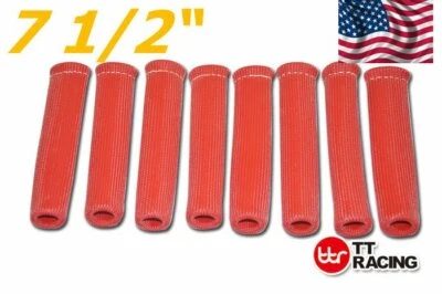HIGH HEAT SHIELD ENGINE SPARK PLUG WIRE BOOT PROTECTOR SLEEVE COVER X8 7.5" 19cm — 第 1/4 张图片