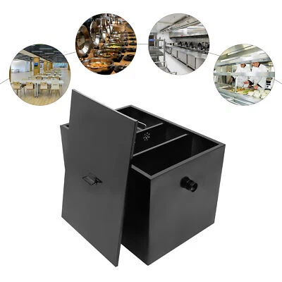 Separador de agua de aceite de entrada lateral interceptor trampa de grasa comercial 15L 50 lb Foto 1 de 4