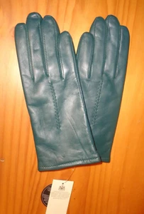 GUANTI COMPATIBILI FOWNES BROTHERS VERDI 100% PELLE TOUCH SCREEN NUOVI CON ETICHETTE L - Foto 1 di 6